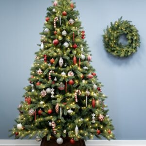 The 12ft Ultra Devonshire Fir Pre-lit with Warm White/Multicoloured Colour change LEDs
