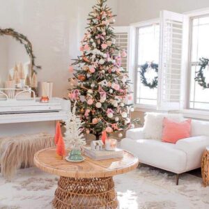 2025/09/1000308600.jpg 7' King Noble Fir Artificial Christmas Tree with 500 Warm White LED Lights