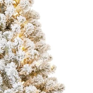 2025/09/1000308620.jpg 7' Prince Flock® Artificial Christmas Tree with 400 Warm White LED Lights