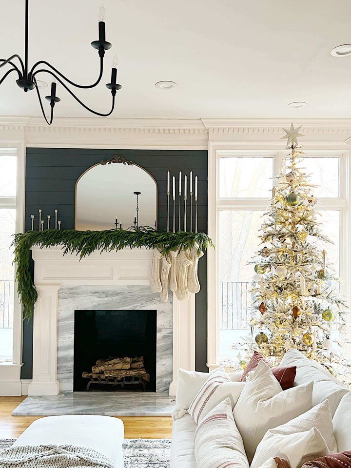 7' King Noble Flock Artificial Christmas Tree Unlit - Image 2